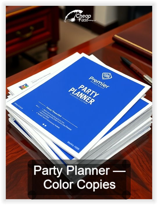 Party Planner business card design sample