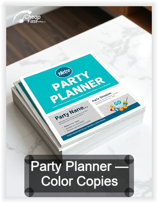 Party Planner business card design sample