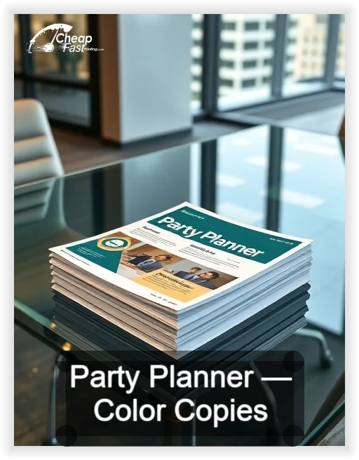 Party Planner business card design sample