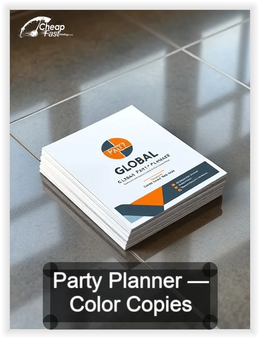 Party Planner business card design sample