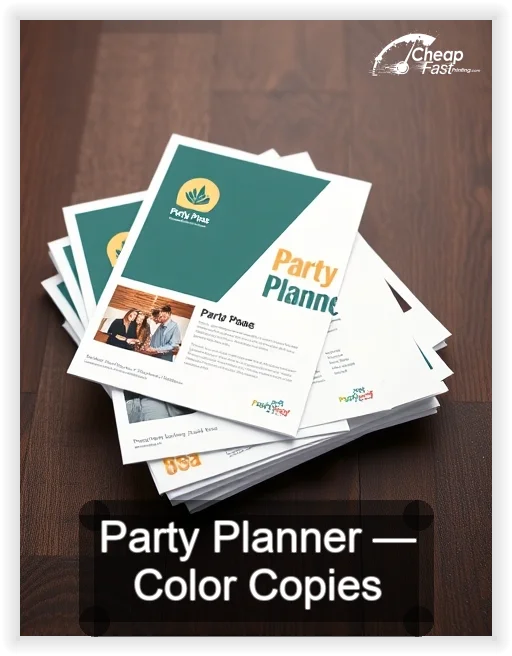 Party Planner business card design sample