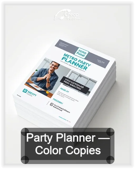 Party Planner business card design sample