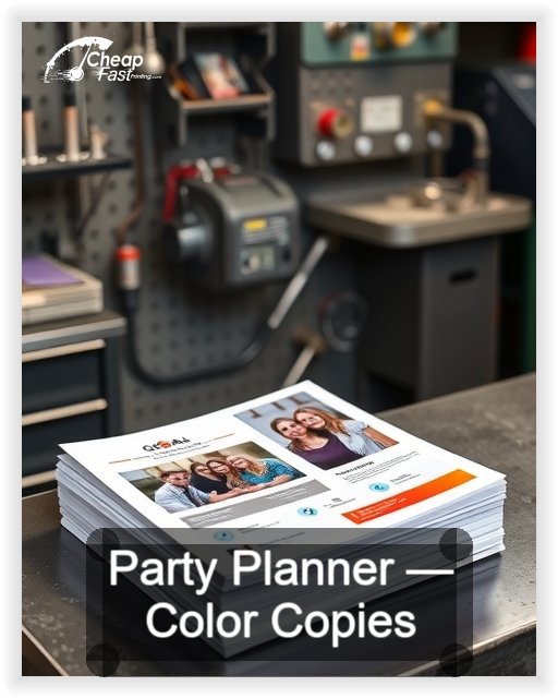 Party Planner business card design sample