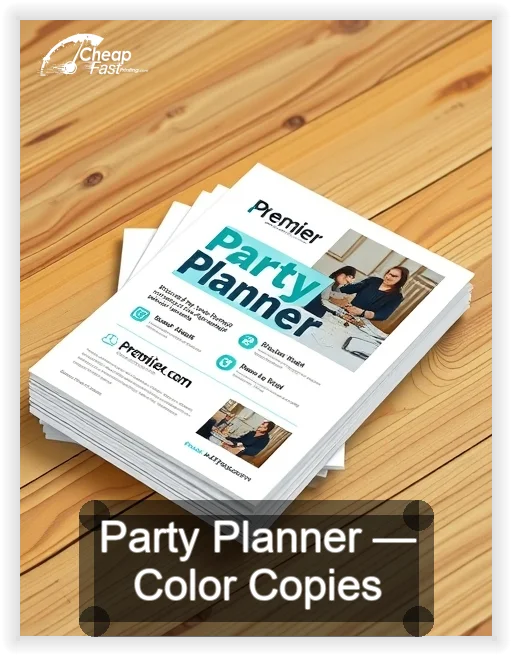 Party Planner business card design sample