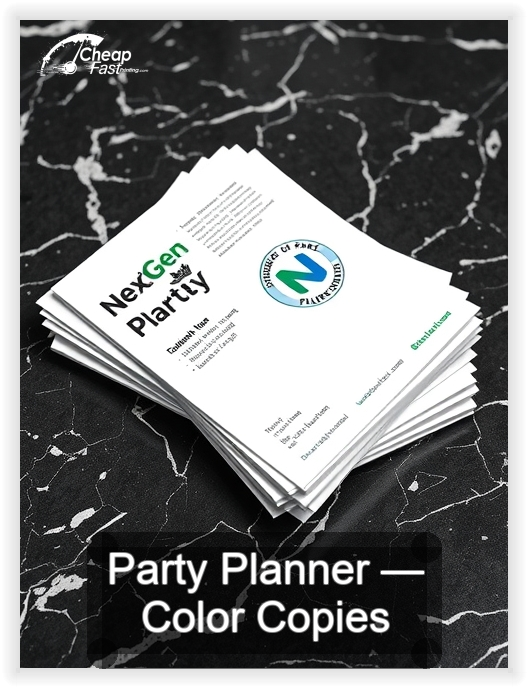 Party Planner business card design sample