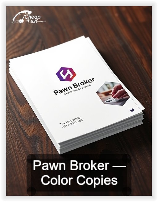 Pawn Broker business card design sample