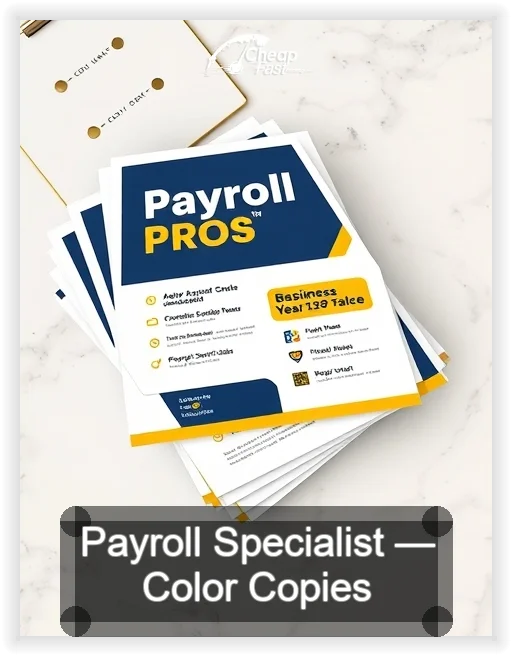 Payroll Specialist business card design sample