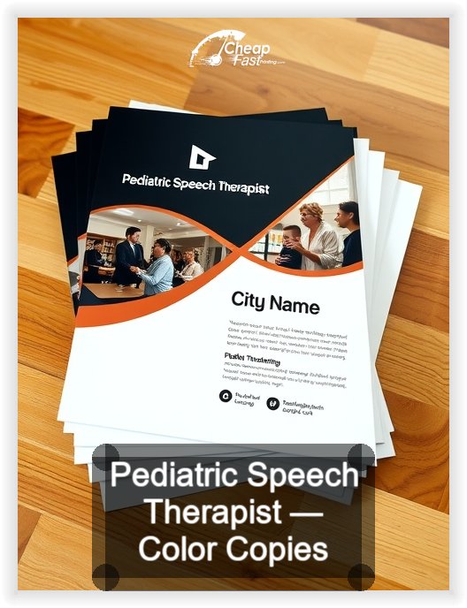 Pediatric Speech Therapist business card design sample