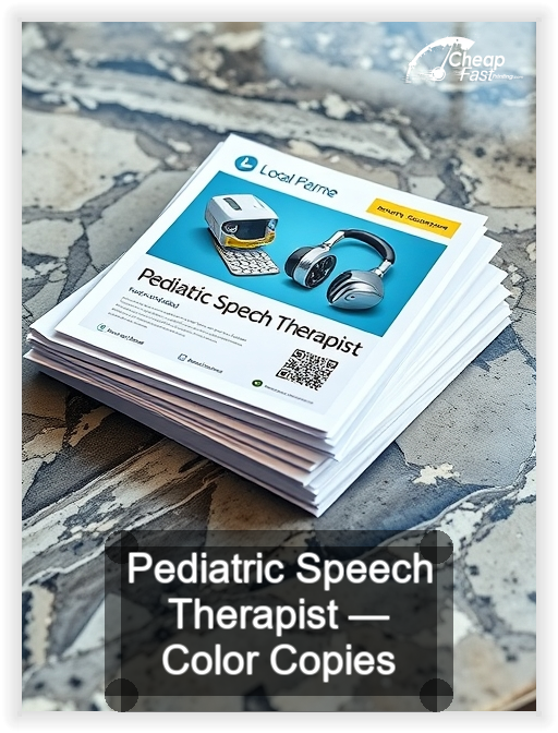 Pediatric Speech Therapist business card design sample