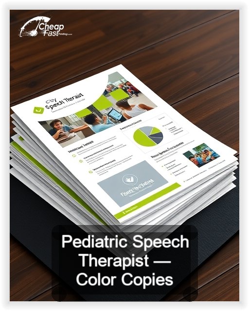 Pediatric Speech Therapist business card design sample