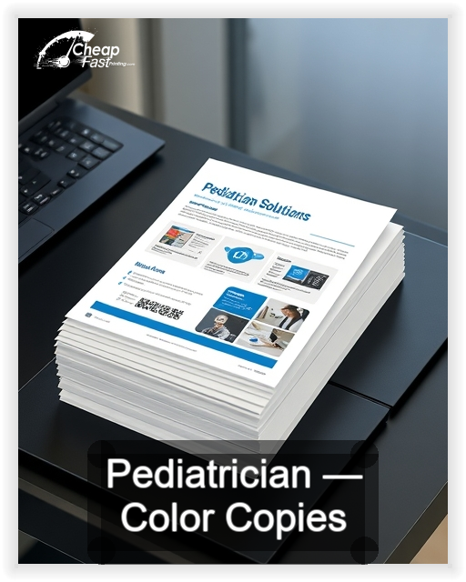 Pediatrician business card design sample