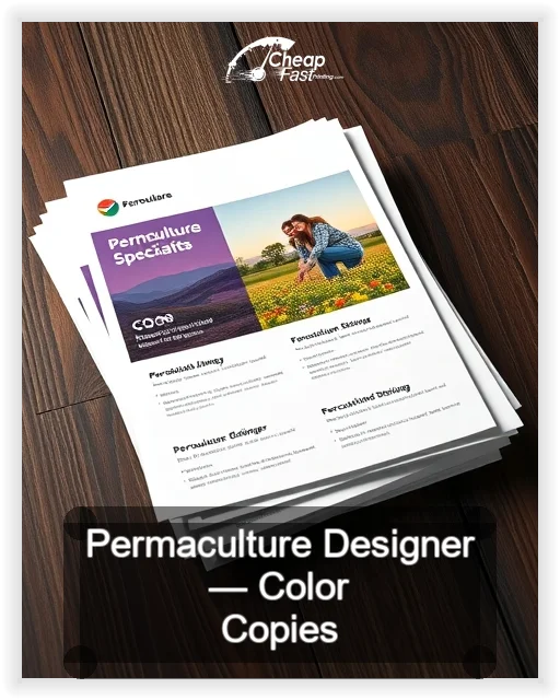 Permaculture Designer business card design sample