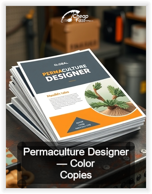 Permaculture Designer business card design sample