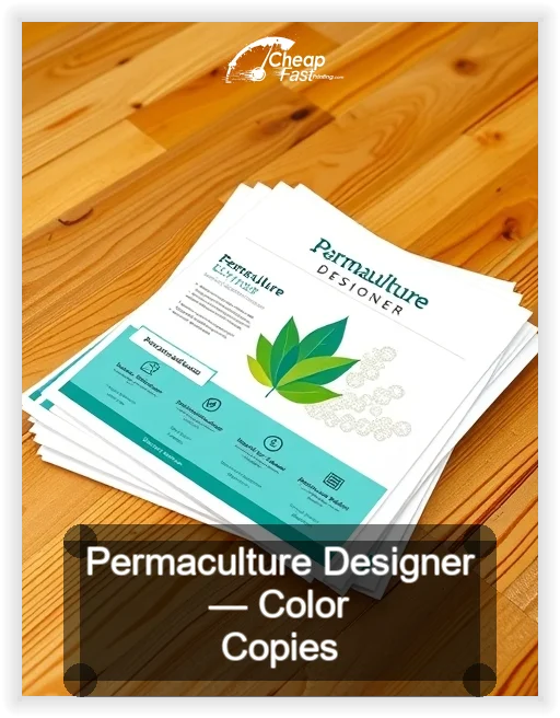 Permaculture Designer business card design sample