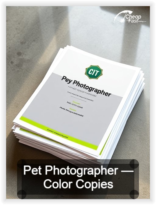 Pet Photographer business card design sample
