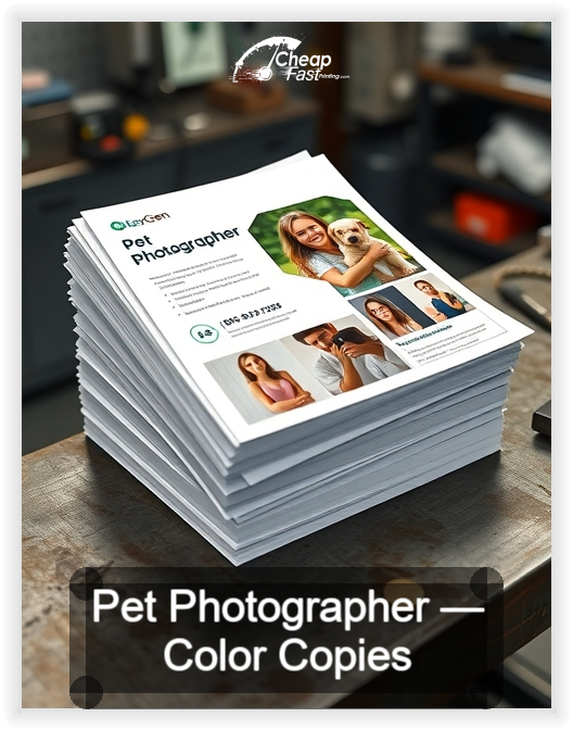 Pet Photographer business card design sample