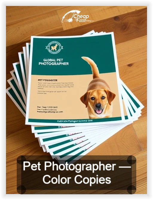 Pet Photographer business card design sample