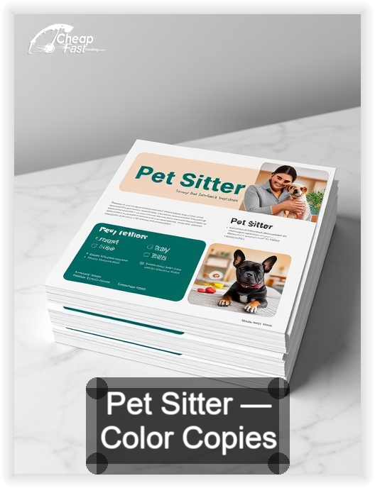 Pet Sitter business card design sample