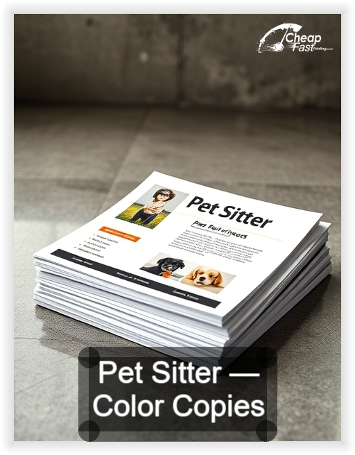 Pet Sitter business card design sample