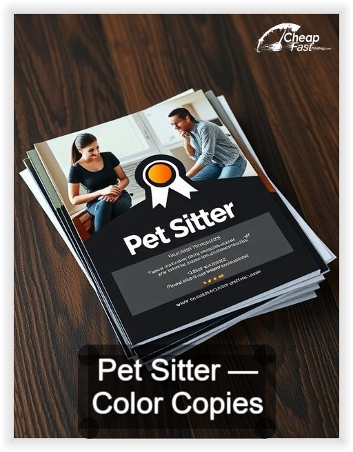 Pet Sitter business card design sample