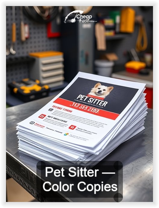 Pet Sitter business card design sample