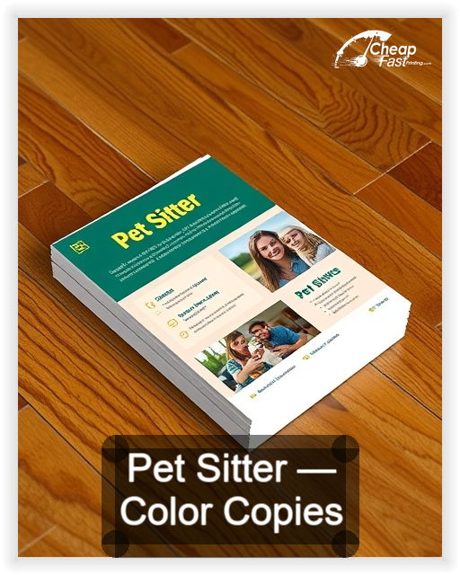 Pet Sitter business card design sample