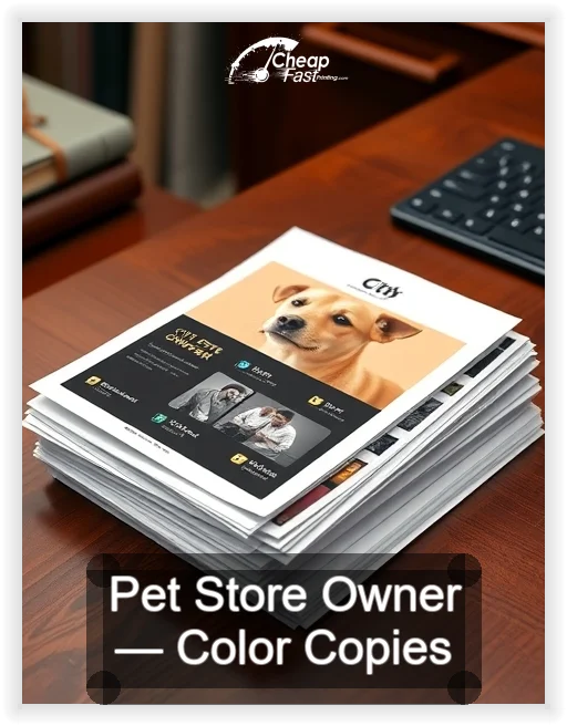Pet Store Owner business card design sample