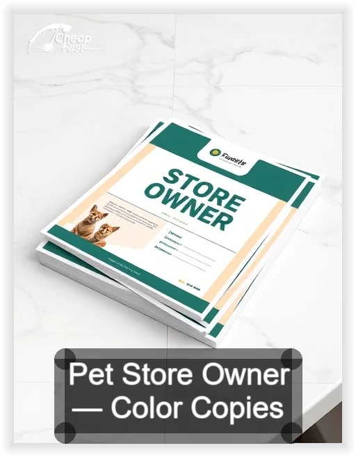 Pet Store Owner business card design sample
