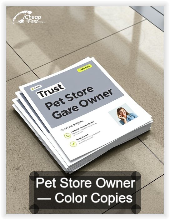Pet Store Owner business card design sample