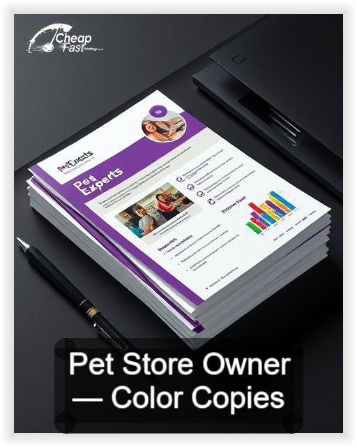 Pet Store Owner business card design sample