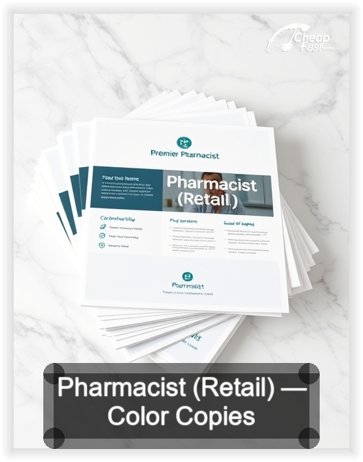 Pharmacist Retail business card design sample
