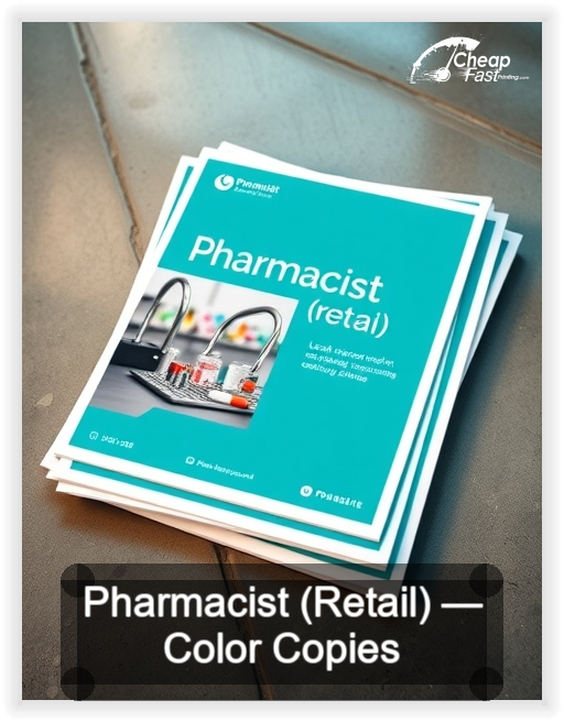Pharmacist Retail business card design sample