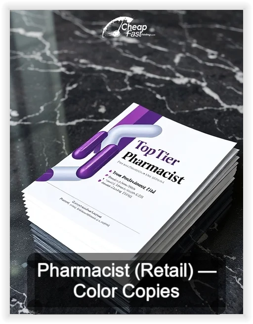 Pharmacist Retail business card design sample