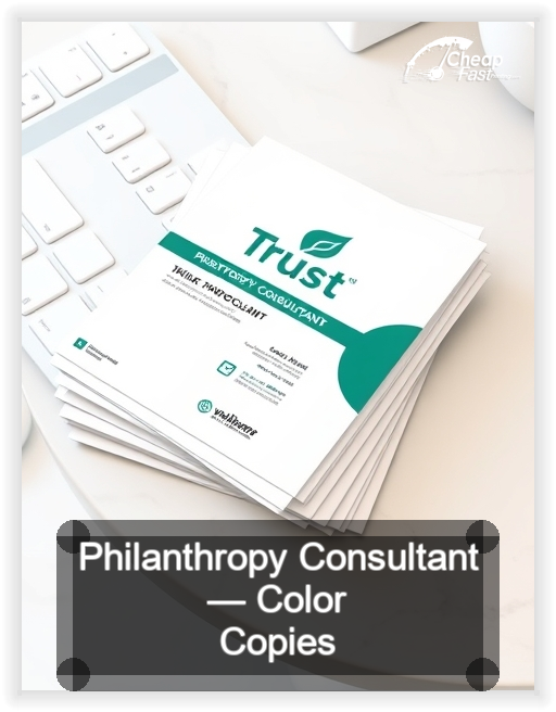 Philanthropy Consultant business card design sample