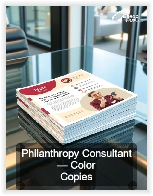 Philanthropy Consultant business card design sample