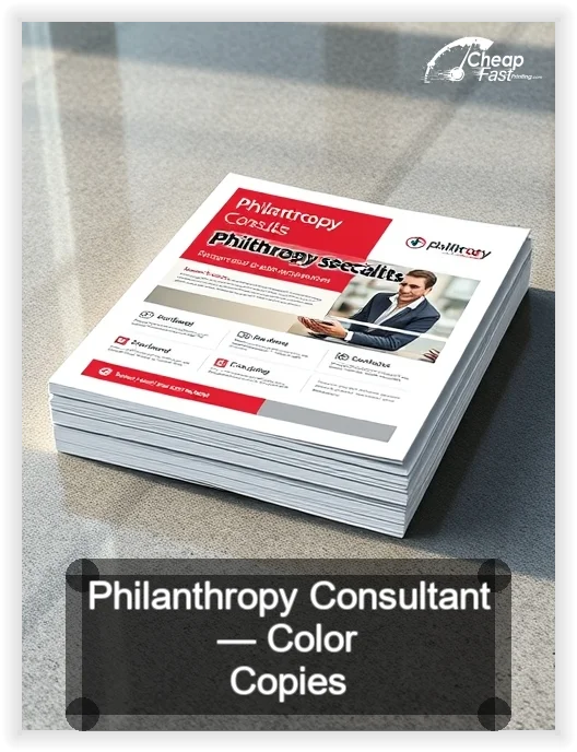 Philanthropy Consultant business card design sample