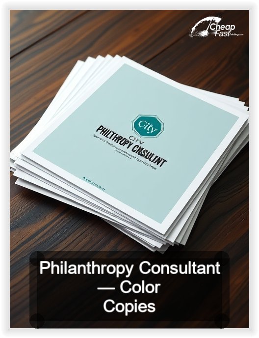 Philanthropy Consultant business card design sample