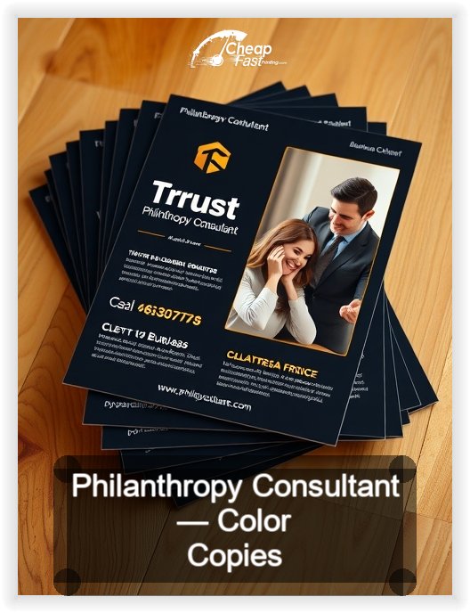 Philanthropy Consultant business card design sample