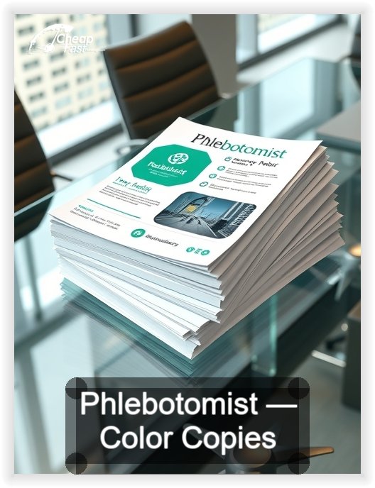 Phlebotomist business card design sample