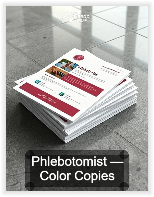 Phlebotomist business card design sample