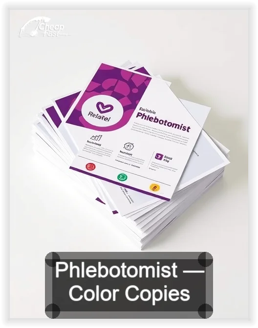 Phlebotomist business card design sample