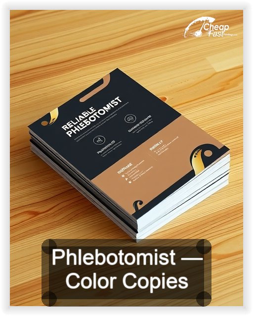 Phlebotomist business card design sample