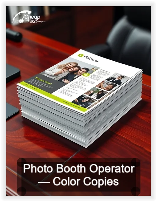 Photo Booth Operator business card design sample