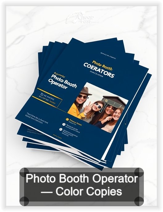 Photo Booth Operator business card design sample
