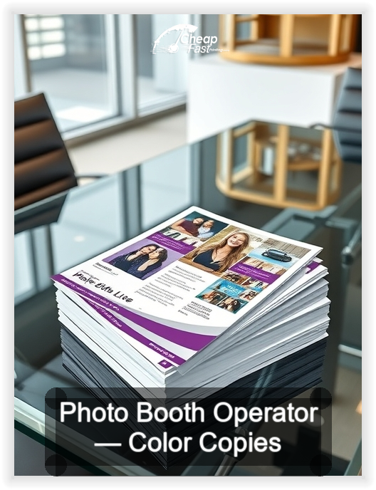 Photo Booth Operator business card design sample