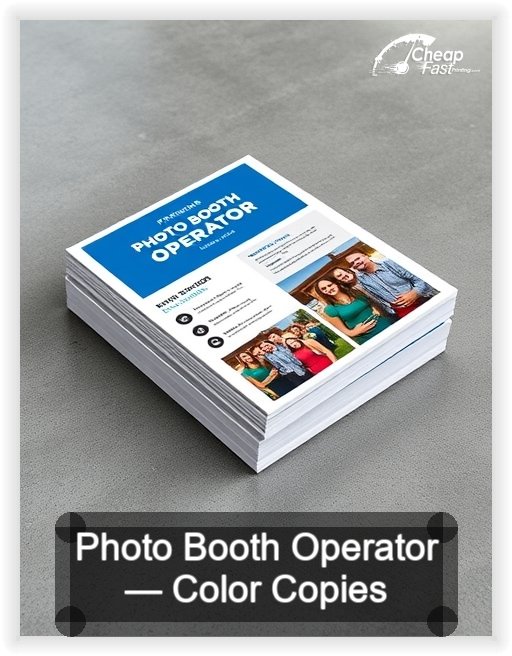 Photo Booth Operator business card design sample