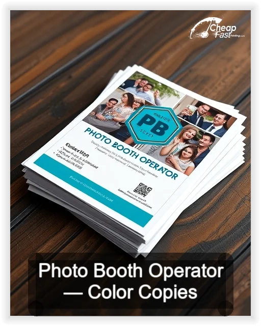 Photo Booth Operator business card design sample