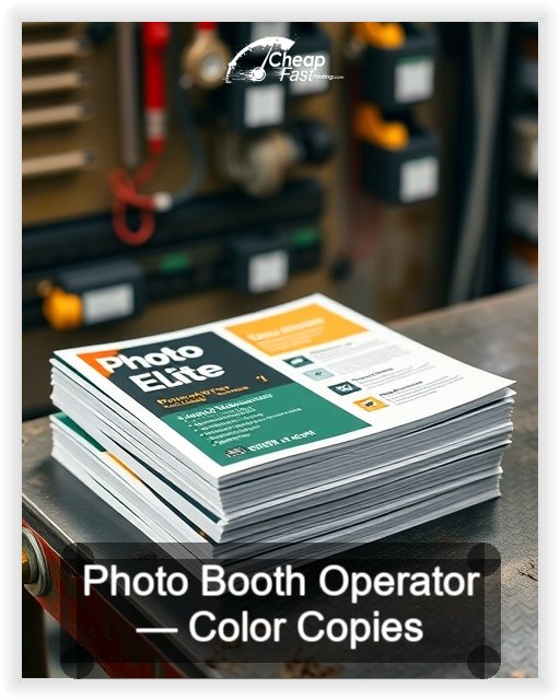Photo Booth Operator business card design sample