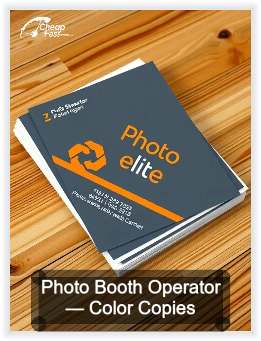Photo Booth Operator business card design sample