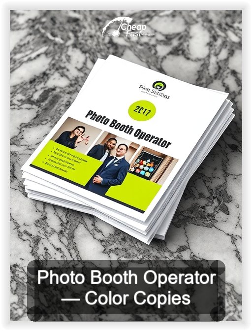Photo Booth Operator business card design sample